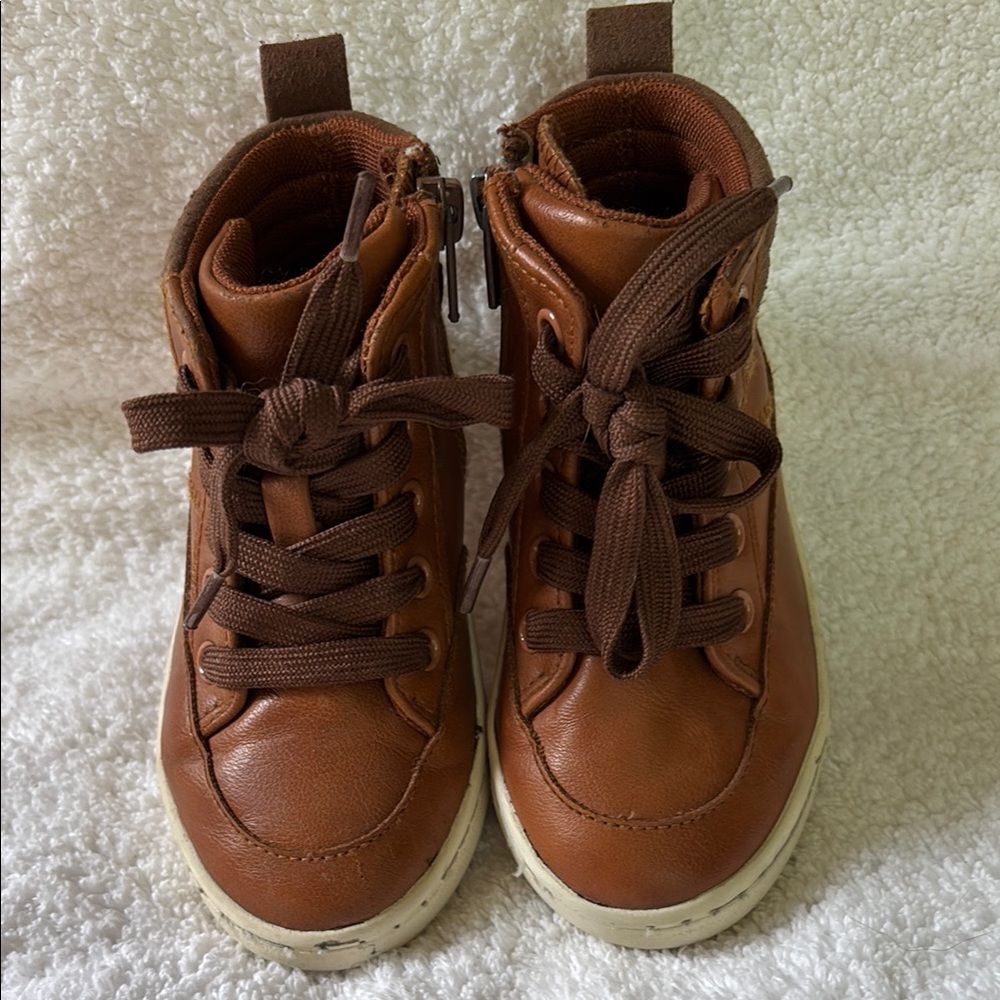 Cat & Jack Brown Leather-like Kids Shoes